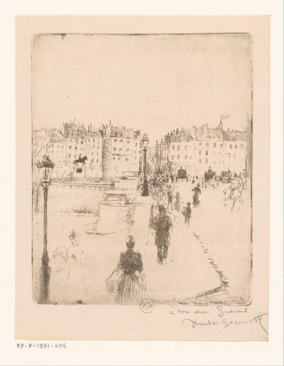 Vista del Pont Neuf a Parigi da Norbert Goeneutte