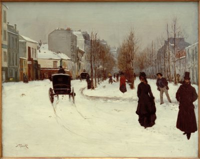 Il Boulevard de Clichy sotto la neve da Norbert Goeneutte