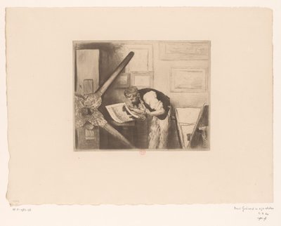 Ritratto di Henri Charles Guérard nel suo atelier da Norbert Goeneutte