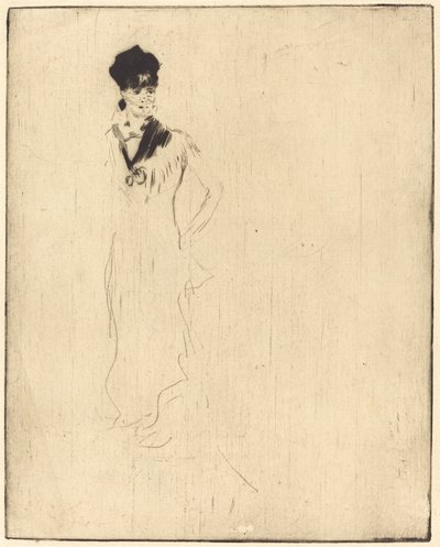 Schizzo di una giovane donna in viola da Norbert Goeneutte