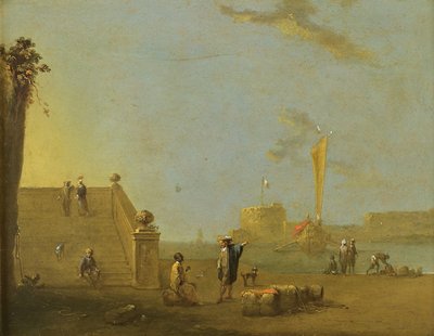 Scena di porto in Spagna da Norbert Joseph Carl Grund