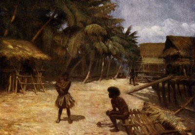 Villaggio Motu, Port Moresby, Nuova Guinea britannica da Norman Hardy