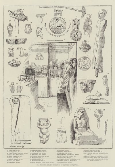 Mostra di antichità egizie di Mr Flinders Petrie da Norman Hardy