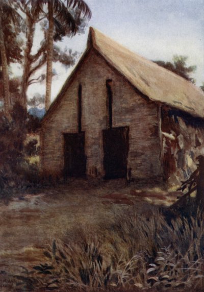 Casa della canoa da guerra di Vecchio Ingova, Laguna di Rubiana, New Georgia, Isole Salomone da Norman Hardy