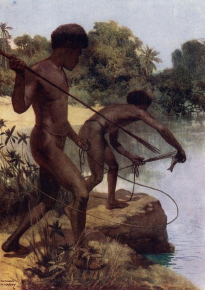 Pesca con la lancia, Nuova Guinea Britannica da Norman Hardy