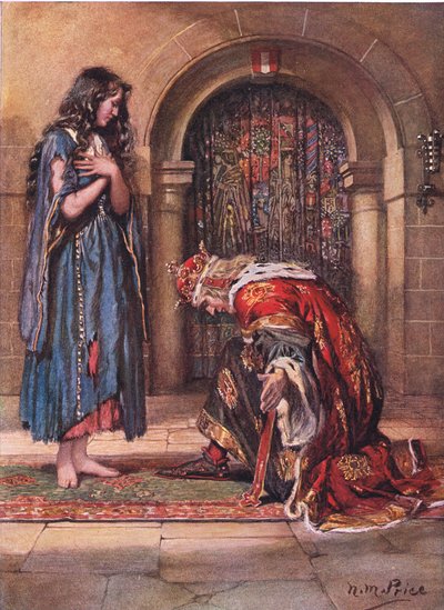 La Mendicante Scalza davanti al Re Cophetua, illustrazione da 