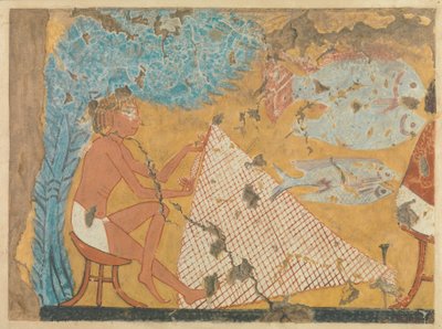 Uomo che fa una rete, Tomba di Ipuy, c.1295-1213 a.C. da Norman de Garis Davies