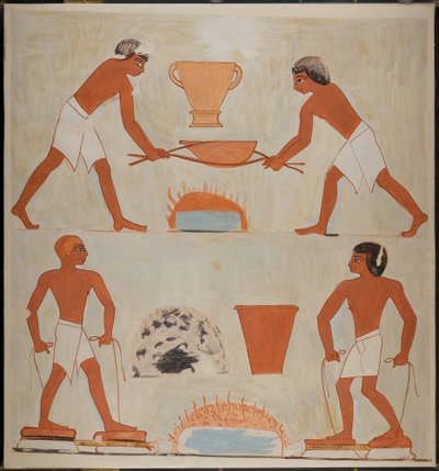 Scena dei lavoratori del metallo, Tomba di Rekhmire da Norman de Garis Davies