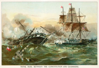Duello navale tra la Constitution e la Guerriere da North American