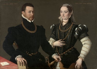 Ritratto di una coppia, c. 1580-1588 da Northern Italian School
