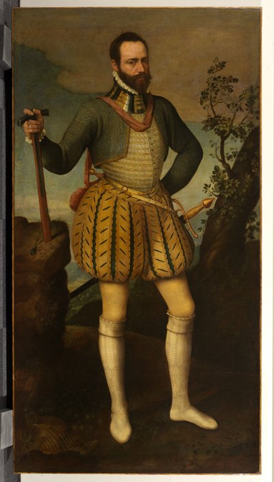 Ritratto di un uomo in armatura (possibilmente Emanuele Filiberto, Duca di Savoia) da Northern Italian School