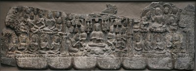 Scultura murale: Raduni Celesti di Buddha e Bodhisattva, Handan, Provincia di Hebei, 550-577 da Northern Qi Dynasty Chinese Scool