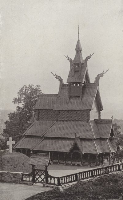 Chiesa di legno di Fortun da Norwegian Photographer