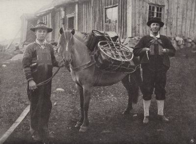Alpini di Saetersdalen con cavallo da soma da Norwegian Photographer