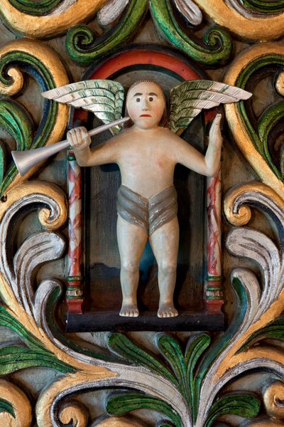 Angelo con una tromba (dettaglio) da Norwegian School