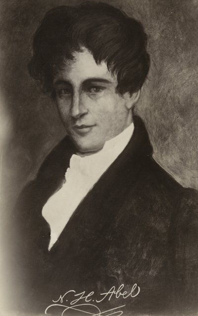 Niels Henrik Abel (1801-1829), matematico norvegese da Norwegian School