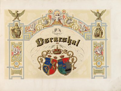 Pagina del titolo di Oscarshal, 1852 da Norwegian School