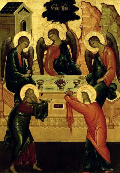 La Santissima Trinità, Scuola di Novgorod, XV secolo da Novgorod School