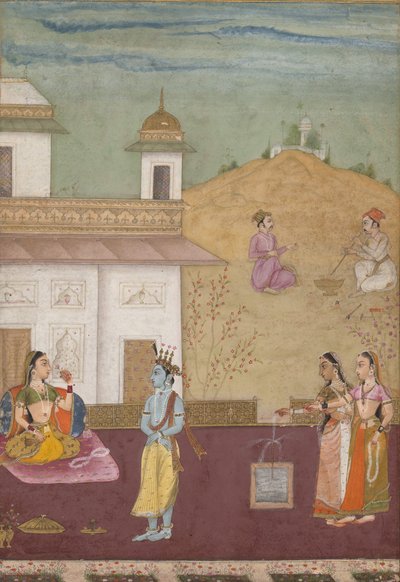 Pagina da un Breviario Disperso di Rasikapriya Lover, 1685 da Nuruddin