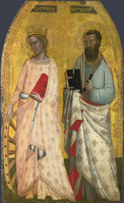 Sante Caterina e Bartolomeo, c.1350 da Nuzi Allegretto and Ghissi Francescuccio (fl.1345 74)