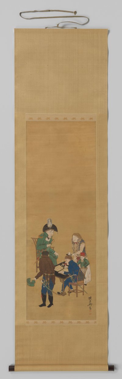 Philipp Franz von Siebold, capo maestro a Deshima da Obunsai (signed by artist)