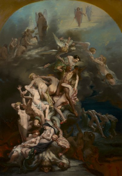 Paradiso e Inferno, c. 1850 da Octave Tassaert