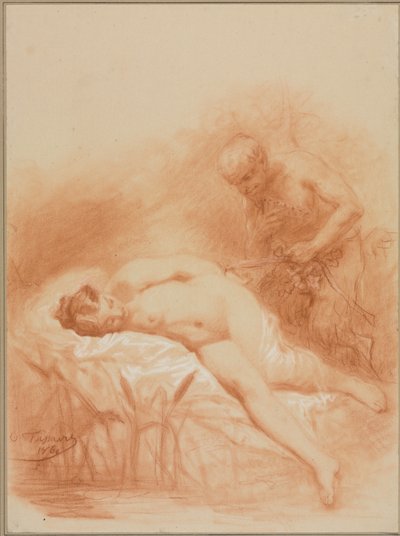 Ninfa e fauno da Octave Tassaert