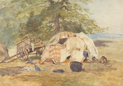 Un accampamento di zingari da Octavius Oakley