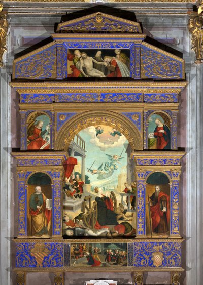Polittico del martirio con la ruota dentata di Santa Caterina d