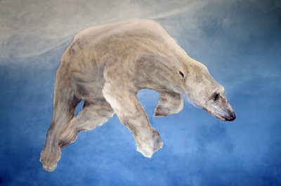 Ursus maritimus 2 (acrilico su lino gessato) da Odile Kidd
