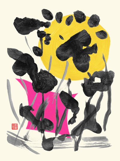 Fiori Zen Luna Piena, 2023 da Odilia W. Y. Fu