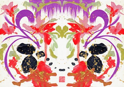 Zen Fiori Arancioni Viola 2, 2021 da Odilia W. Y. Fu