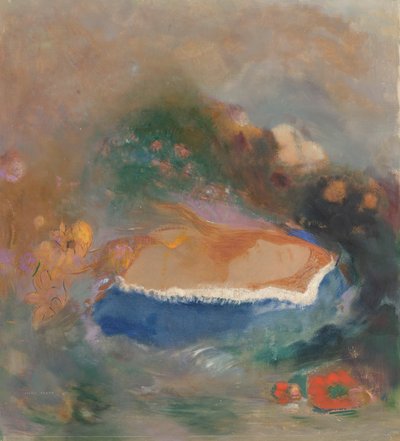 Ofelia con un mantello blu sull