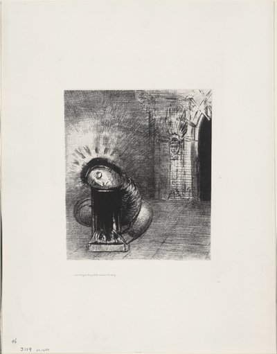 Una lunga crisalide, il colore del sangue, tavola 2 di 6 da Odilon Redon