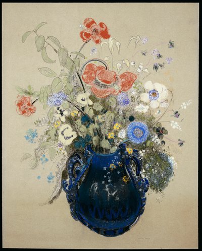 Un Vaso di Fiori Blu, c.1905-08 da Odilon Redon