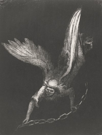 Un angelo con una catena nelle mani da Odilon Redon