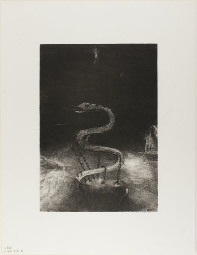 E lo legò per mille anni, tavola 8 di 12 da Odilon Redon