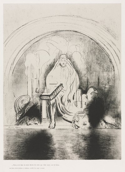E Vidi nella Mano Destra di Colui che Sedeva sul Trono un Libro Scritto Dentro e Fuori, Sigillato con Sette Sigilli da Odilon Redon