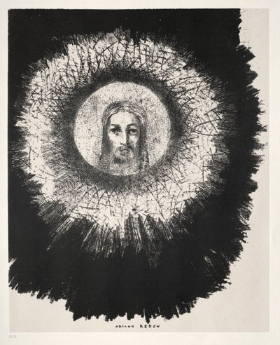 E nel disco stesso del sole brilla il volto di Gesù Cristo da Odilon Redon