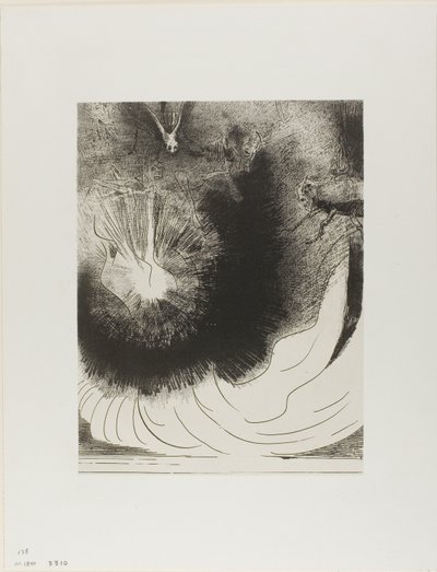 E Cadde una Grande Stella dal Cielo, Bruciando come una Lampada, tavola 5 di 12 da Odilon Redon