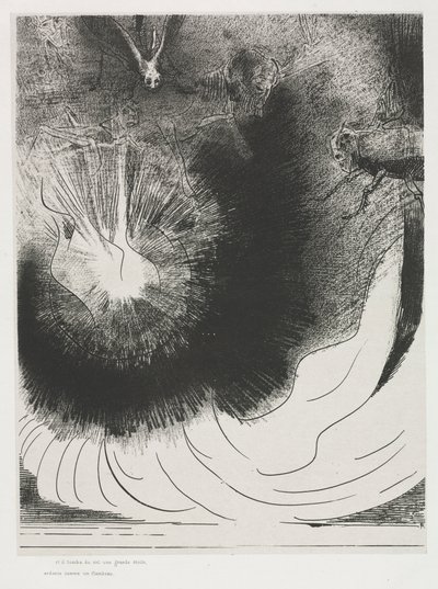 E Cadde una Grande Stella dal Cielo, Bruciando come una Lampada da Odilon Redon