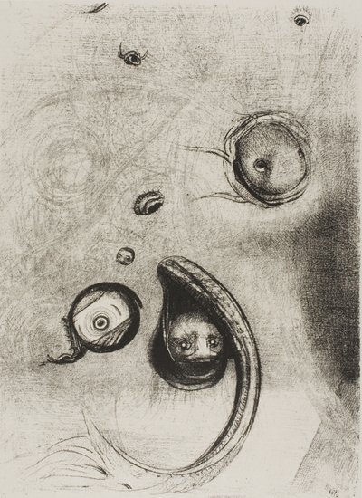 E che occhi senza teste fluttuavano come molluschi, tavola 13 di 24 da Odilon Redon
