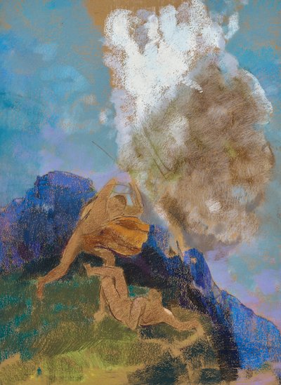 Caino e Abele, c.1890 da Odilon Redon
