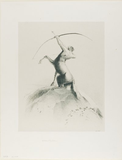 Centauro che mira alle nuvole da Odilon Redon