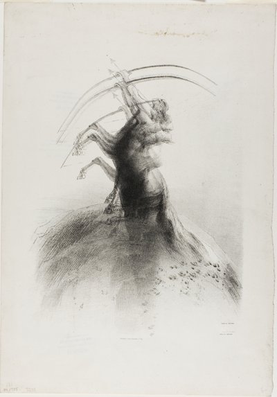 Centauro che prende di mira le nuvole da Odilon Redon