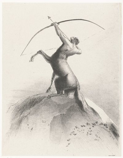 Centauro che punta al cielo da Odilon Redon