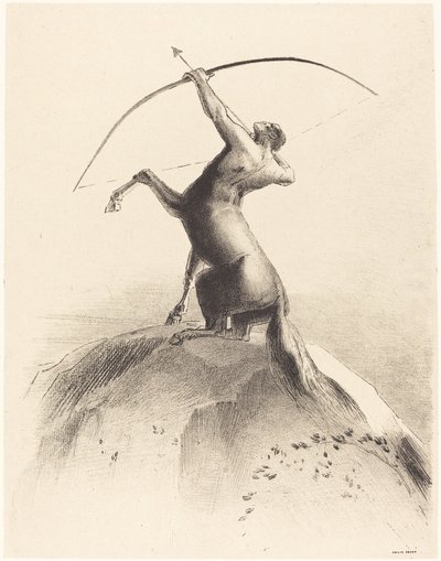 Centauro che mira alle nuvole da Odilon Redon