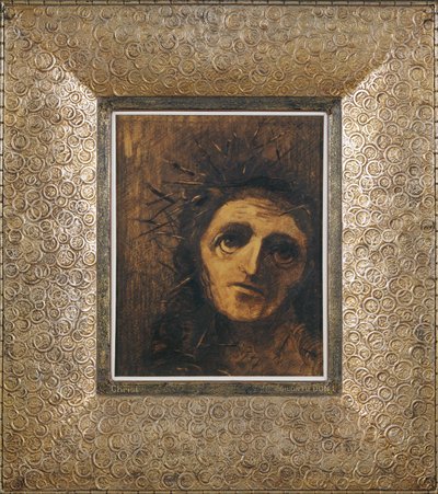 Cristo (carboncino e gesso nero su carta) da Odilon Redon