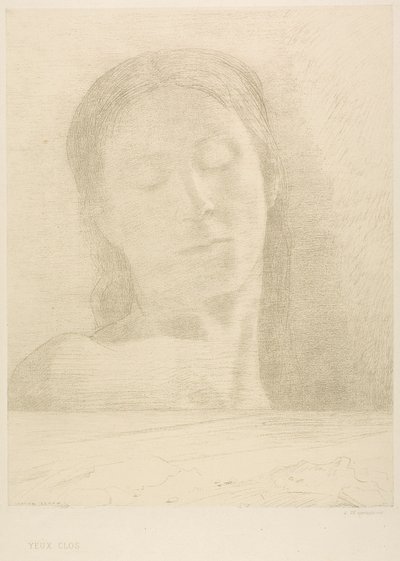 Occhi chiusi da Odilon Redon
