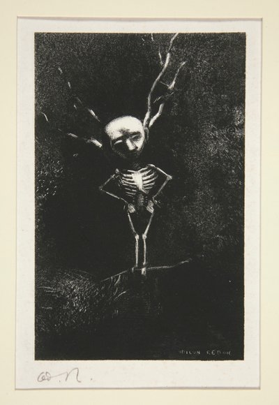 Nel dedalo dei rami appariva la figura pallida, dalla serie Il giurato da Odilon Redon